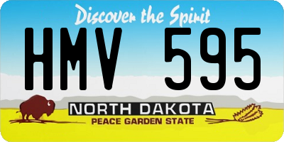 ND license plate HMV595