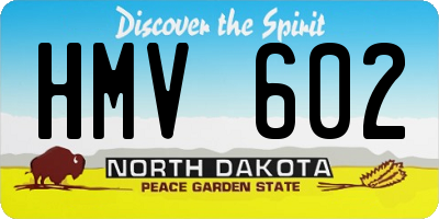 ND license plate HMV602