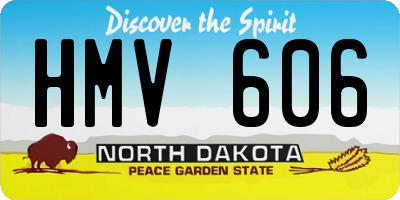 ND license plate HMV606