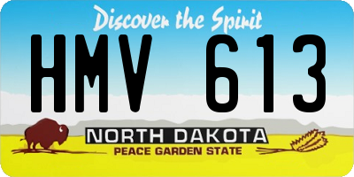 ND license plate HMV613