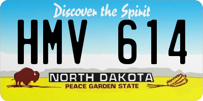ND license plate HMV614