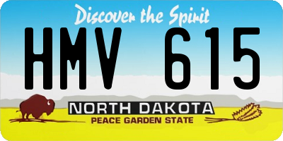 ND license plate HMV615