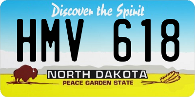 ND license plate HMV618