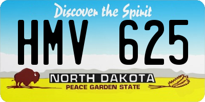 ND license plate HMV625