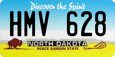 ND license plate HMV628