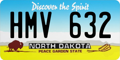 ND license plate HMV632