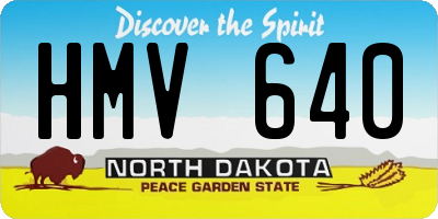 ND license plate HMV640