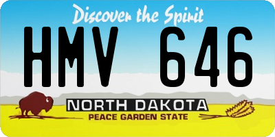 ND license plate HMV646