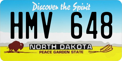 ND license plate HMV648