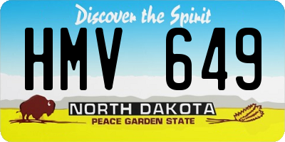 ND license plate HMV649