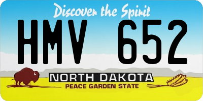 ND license plate HMV652