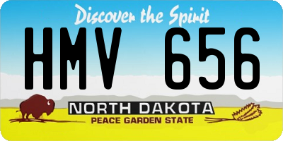 ND license plate HMV656