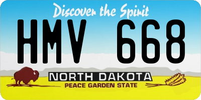 ND license plate HMV668