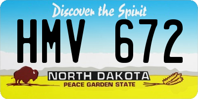 ND license plate HMV672