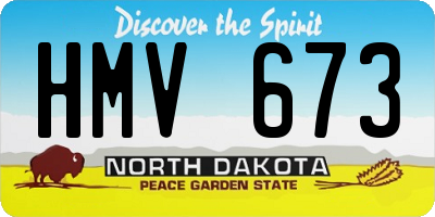 ND license plate HMV673