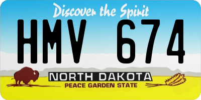 ND license plate HMV674