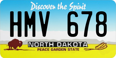 ND license plate HMV678