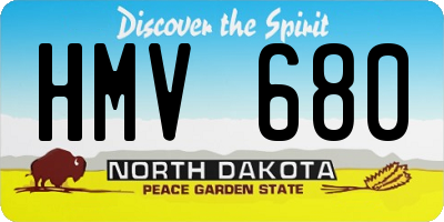 ND license plate HMV680