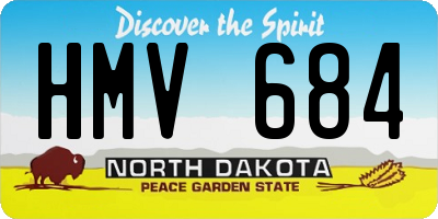 ND license plate HMV684