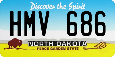 ND license plate HMV686