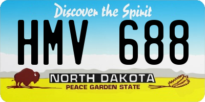 ND license plate HMV688