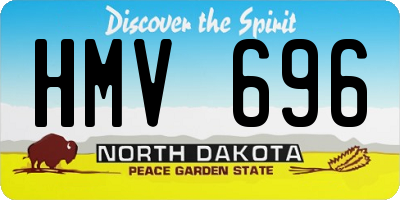 ND license plate HMV696