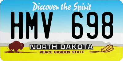 ND license plate HMV698