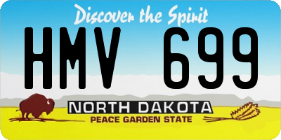 ND license plate HMV699