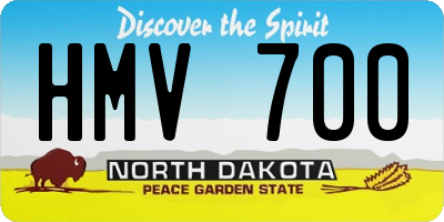 ND license plate HMV700