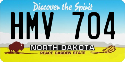 ND license plate HMV704