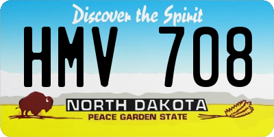 ND license plate HMV708