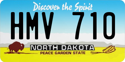 ND license plate HMV710