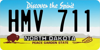 ND license plate HMV711