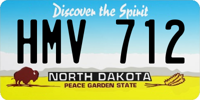 ND license plate HMV712