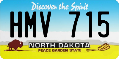 ND license plate HMV715