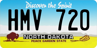 ND license plate HMV720