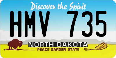 ND license plate HMV735