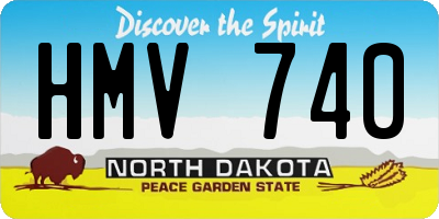 ND license plate HMV740