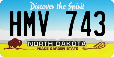 ND license plate HMV743