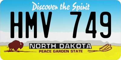 ND license plate HMV749