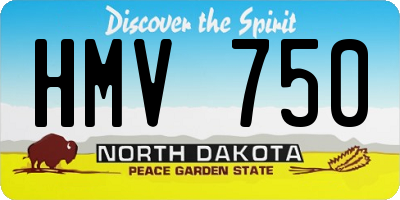 ND license plate HMV750