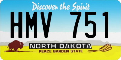 ND license plate HMV751