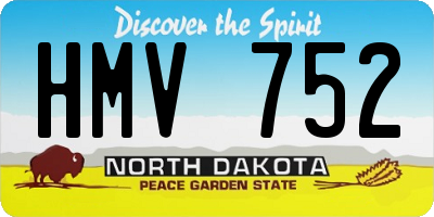 ND license plate HMV752