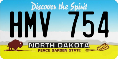 ND license plate HMV754