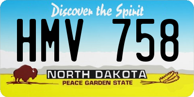 ND license plate HMV758