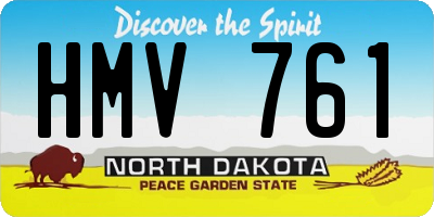 ND license plate HMV761