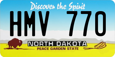 ND license plate HMV770