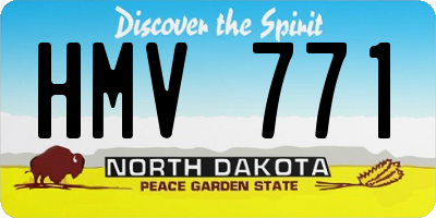 ND license plate HMV771