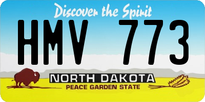 ND license plate HMV773