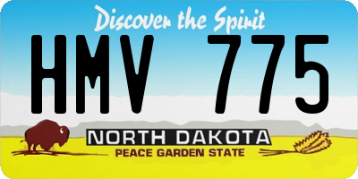 ND license plate HMV775